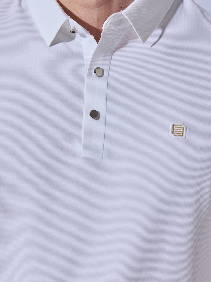 Men's White Regular Fit Polo T-Shirt