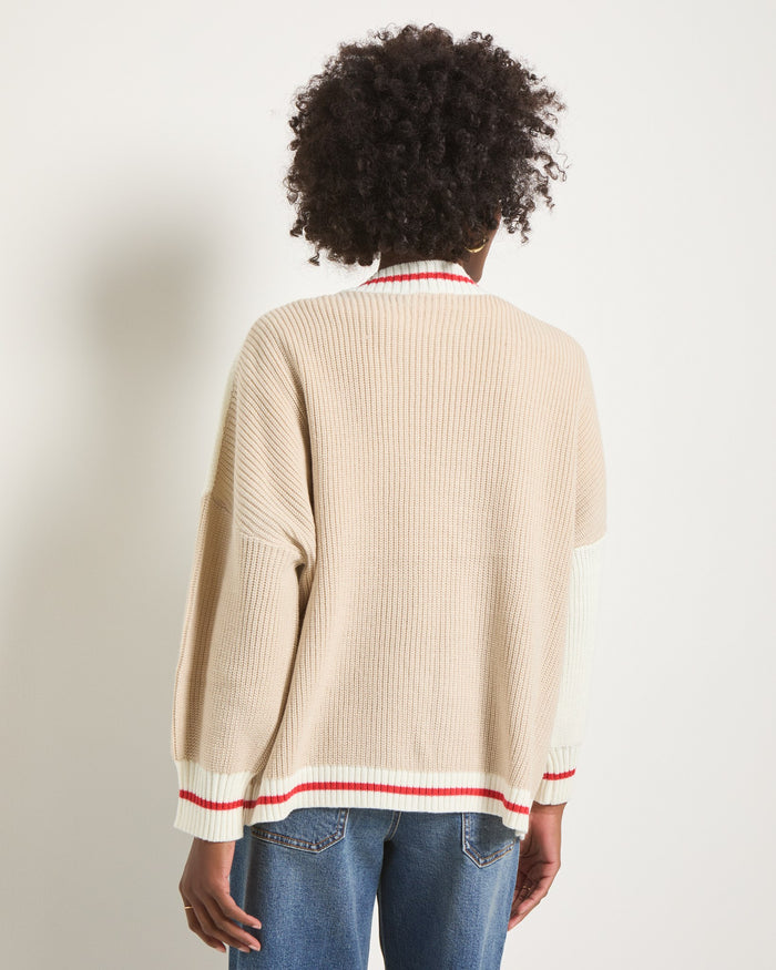 Birch $|& SEAS Solstice Sun Colorblocked Cardigan - SOF Back