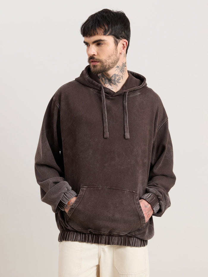 Solvyn - Relaxed Fit Hoodies - Faded Brown
