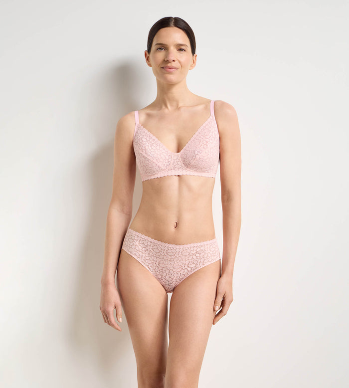 Soutien-gorge sans armatures rose pétale Daily Dentelle