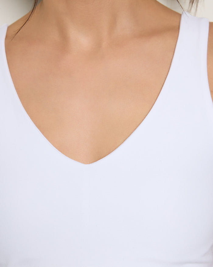 Cloud White $|& Beyond Yoga Spacedye Good Day Cropped Tank - SOF Full Front