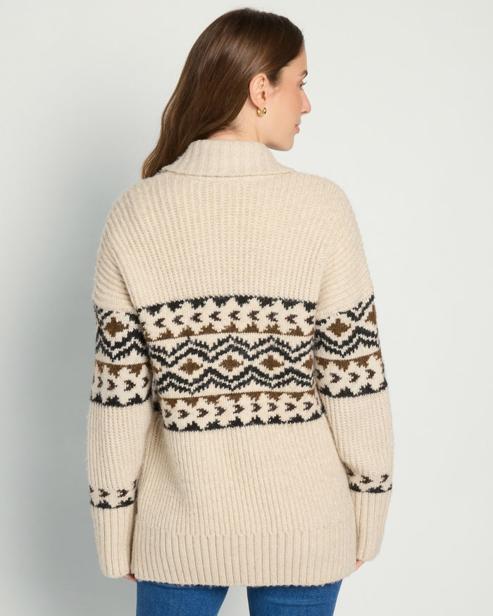 Aztec Border $|& Weekend LA Spencer Cardigan - SOF Back