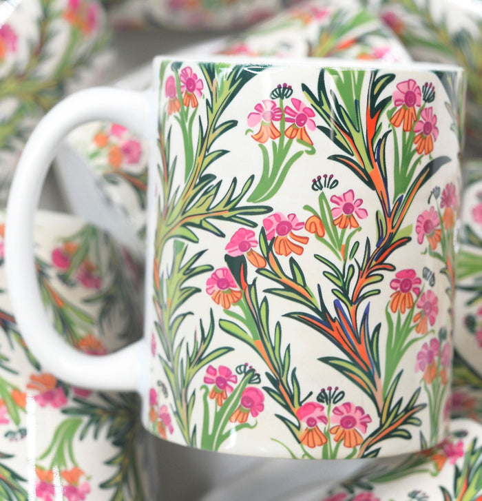 Spring Floral Full Wrap Set Mugs