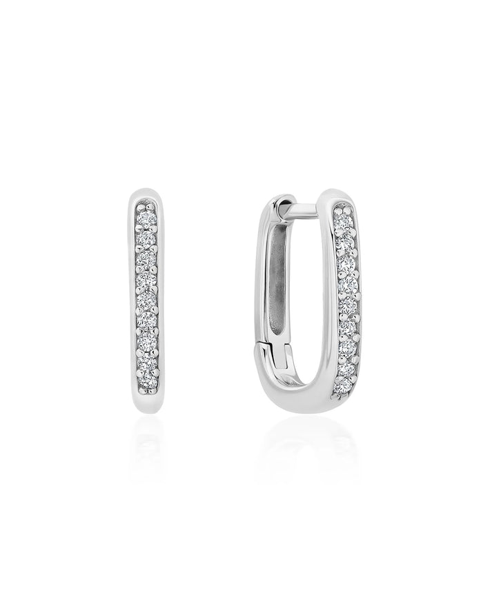 Platinum $|& Crislu Square Huggies - VOF Detail