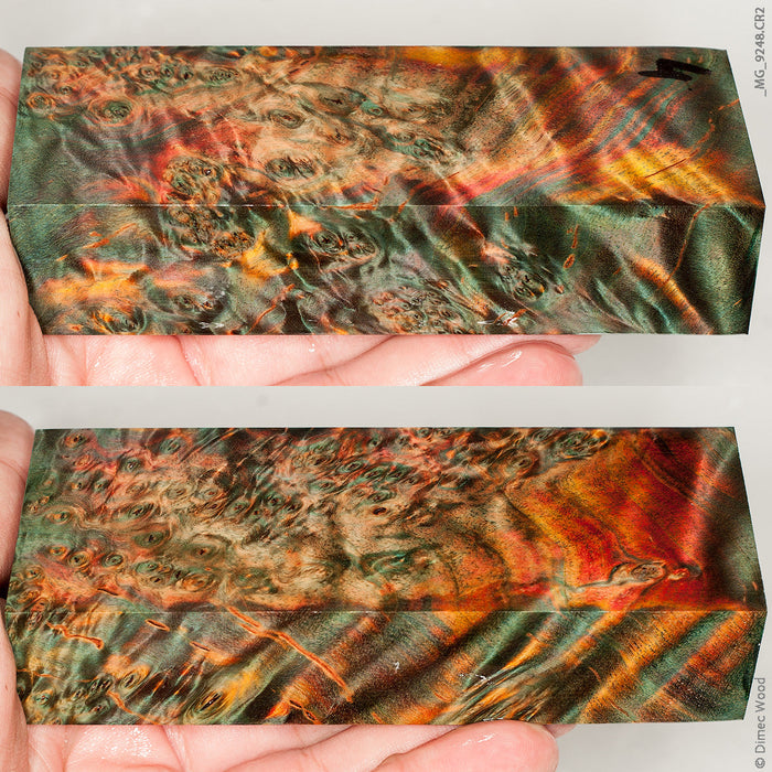 Stabilized wood birch burl block