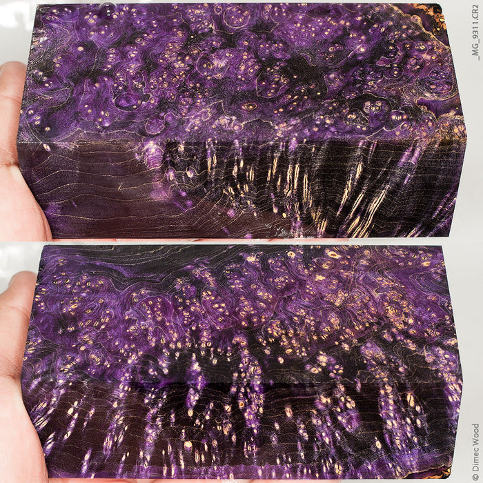 Stabilized wood box elder burl block
