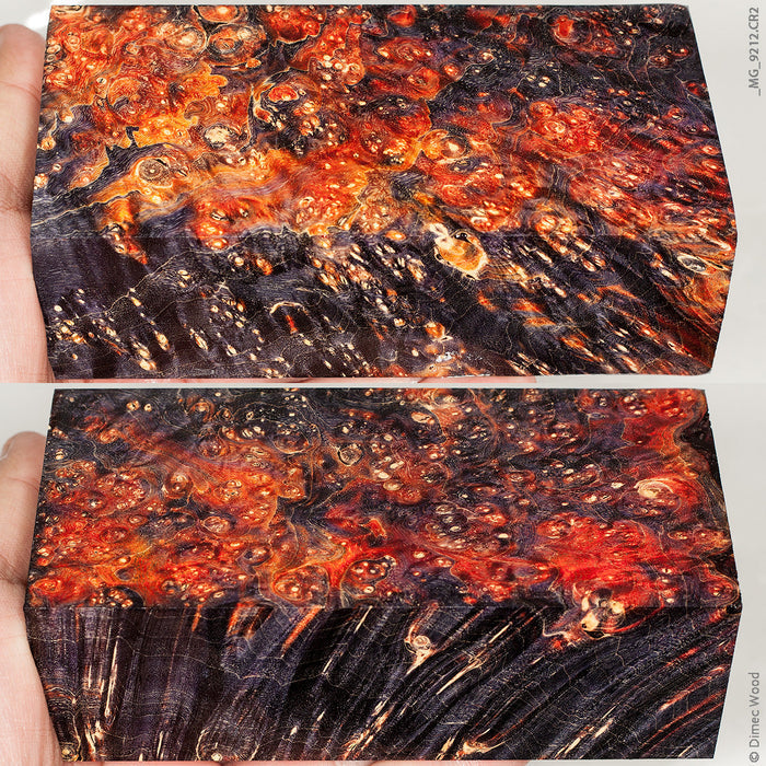 Stabilized wood box elder burl block