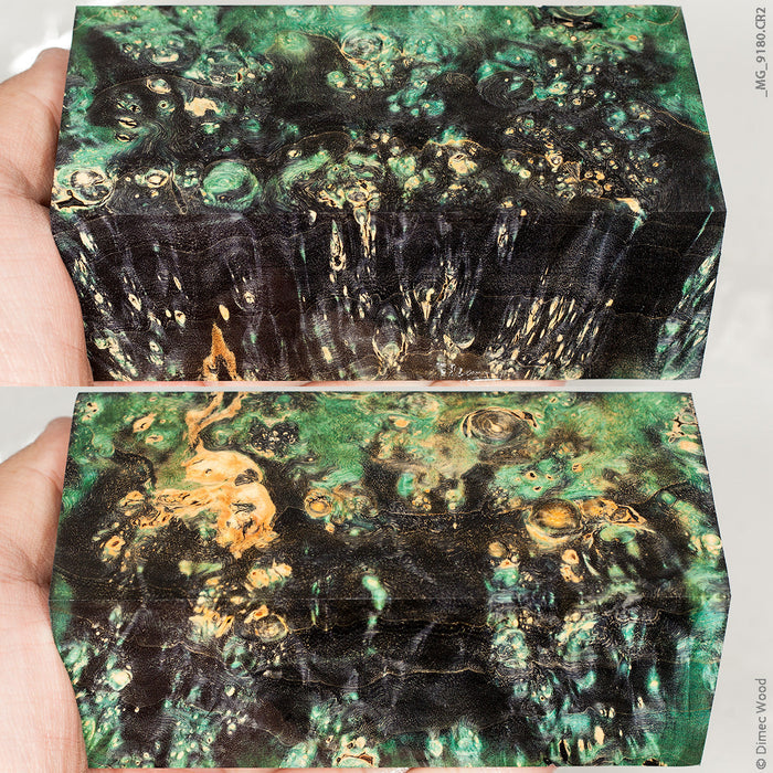 Stabilized wood box elder burl block