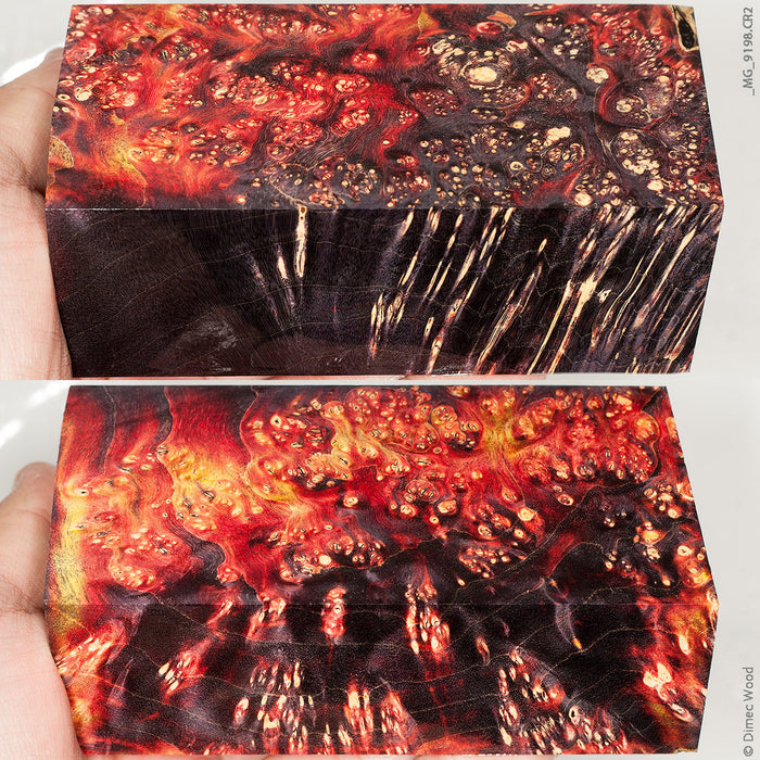 Stabilized wood box elder burl block