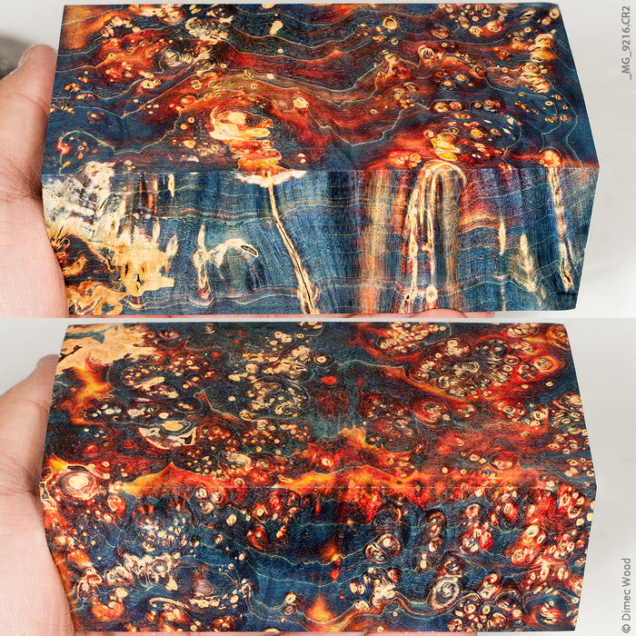 Stabilized wood box elder burl block