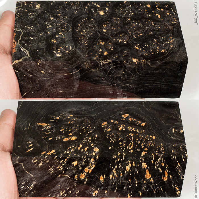 Stabilized wood box elder burl block