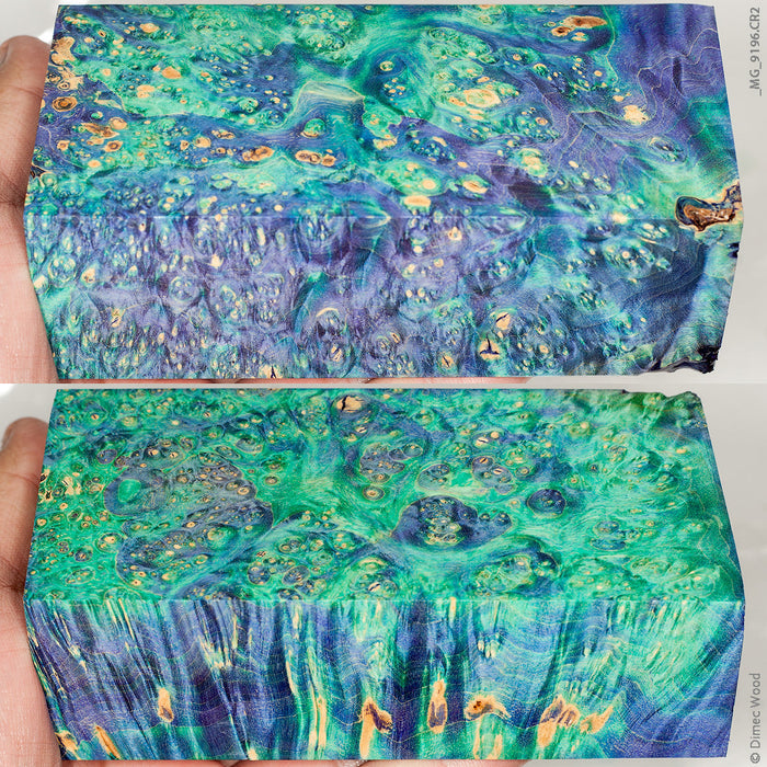Stabilized wood box elder burl block