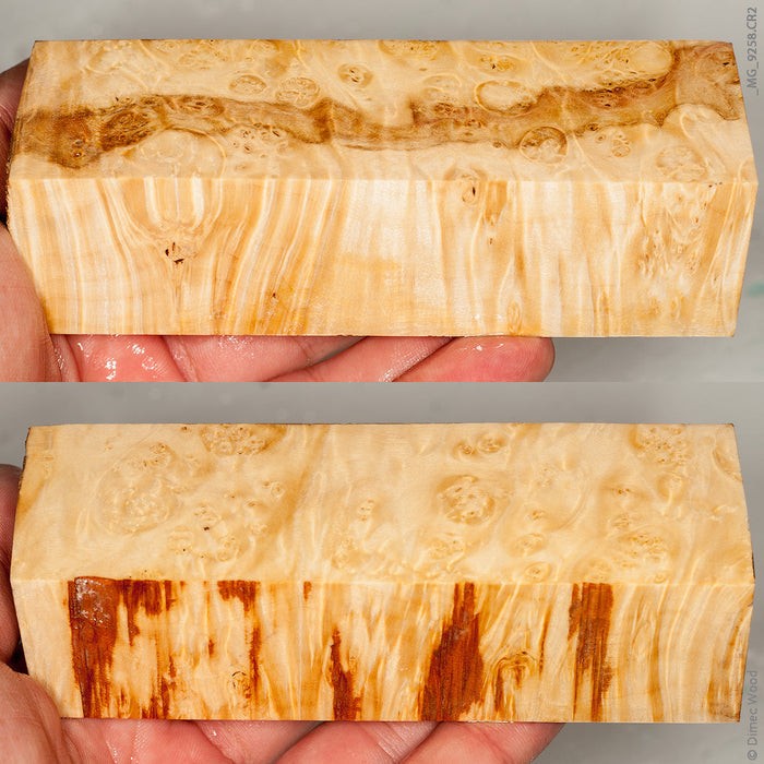Stabilized wood box elder burl block