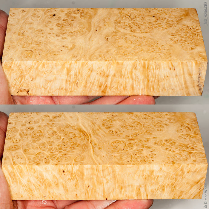 Stabilized wood box elder burl block