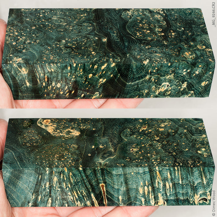Stabilized wood box elder burl block