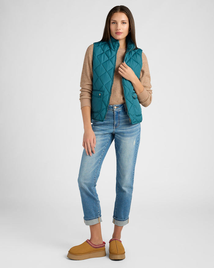 Spruced-Up $|& Herizon Stargazer Quilted Vest - SOF Full Front