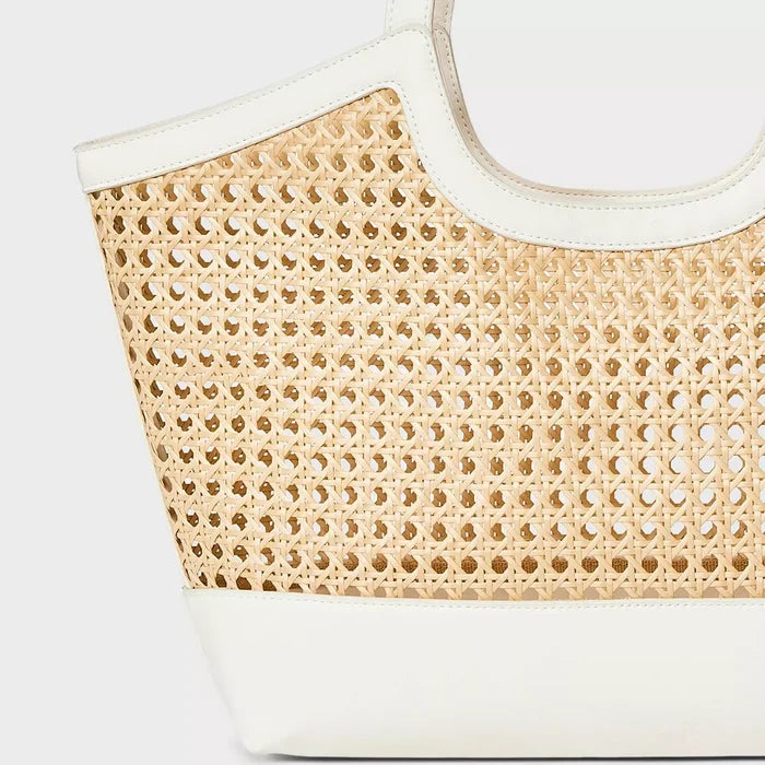 Straw Caning Tote Bag