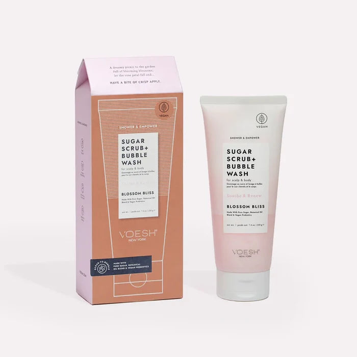 Sugar Scrub + Bubble Wash For Scalp and Body - Blossom Bliss - The Preppy Bunny