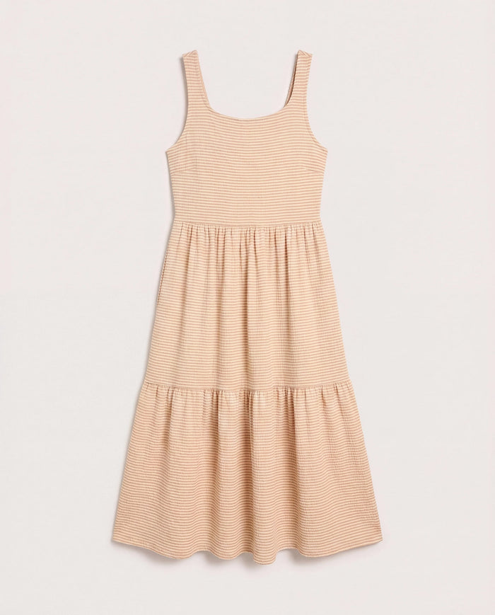 Cream/Taupe $|& SEAS Surf Tiered Dress - Hanger Detail