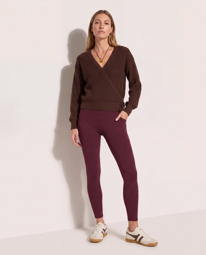 Walnut $|& Interval Surplice Wrap Sweater - UGC On Fig