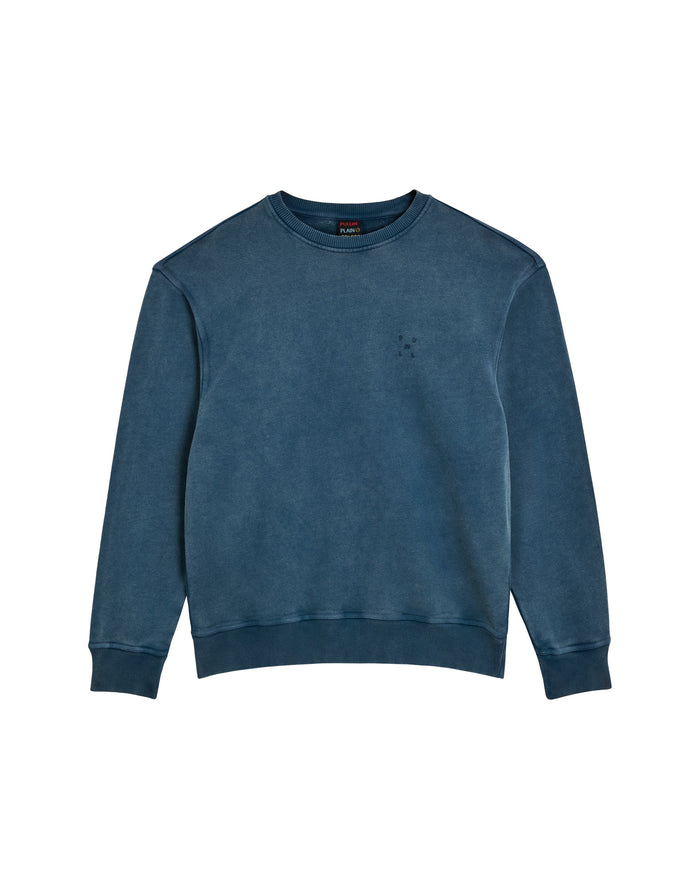 crew neck squarenavy PULLIN
