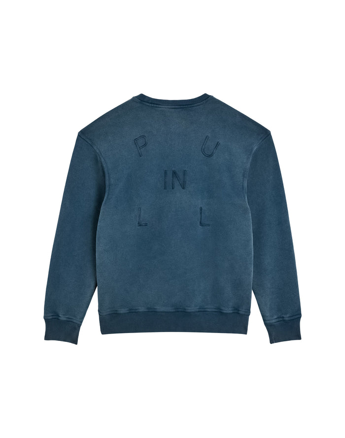 crew neck squarenavy PULLIN