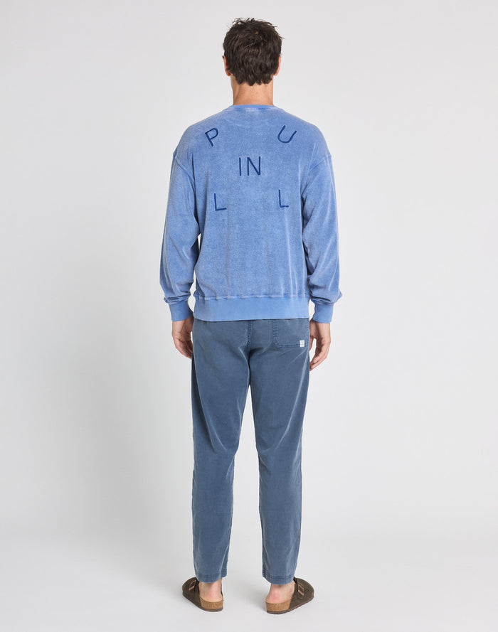 crew neck terry blue PULLIN
