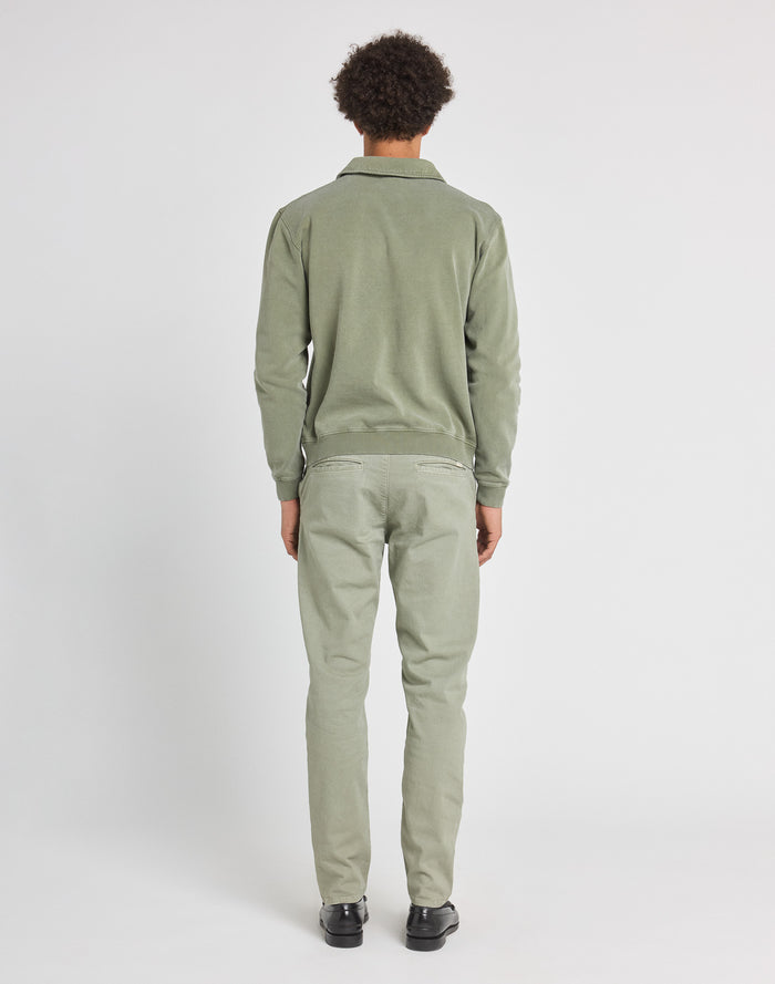 crew neck zip leaf PULLIN