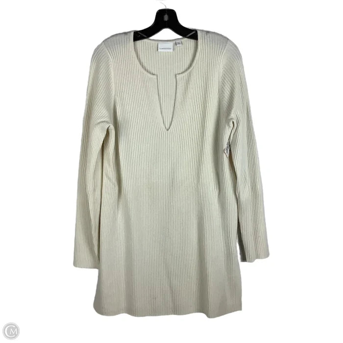 Sweater By Anthropologie In Cream, Size: L