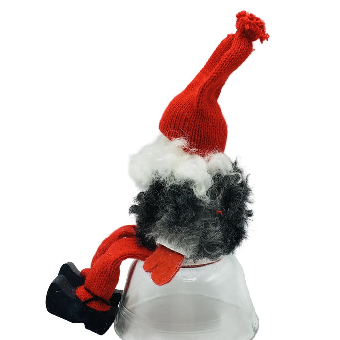 Swedish Tomte Man with Sheepskin Coat Sitting
