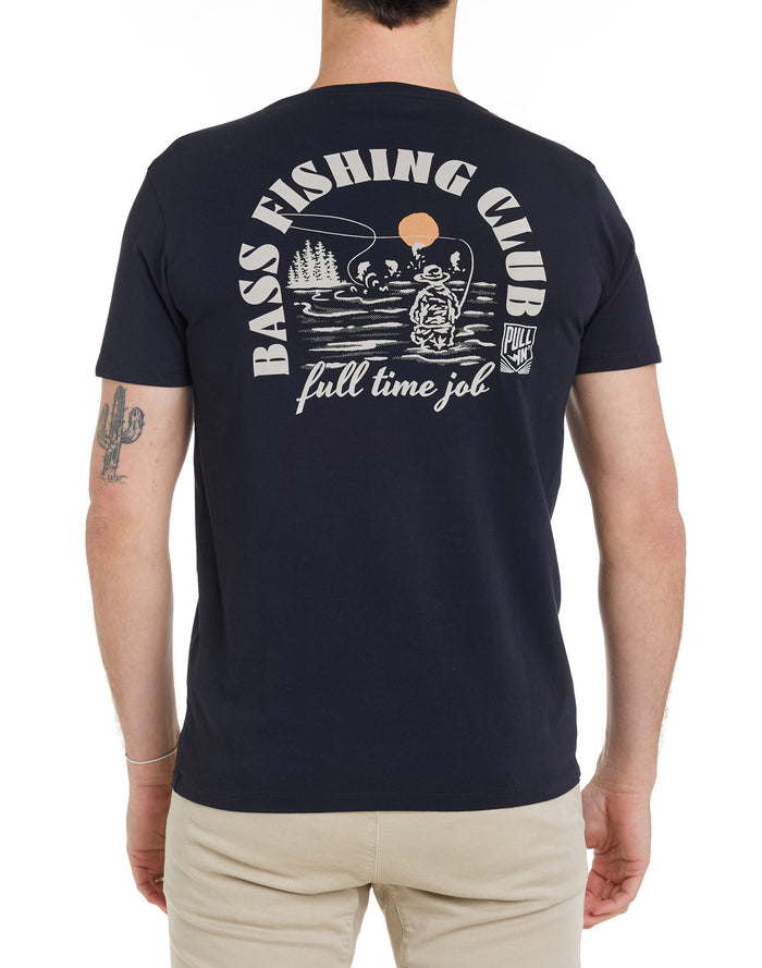 t-shirt bassclubblack PULLIN en coton