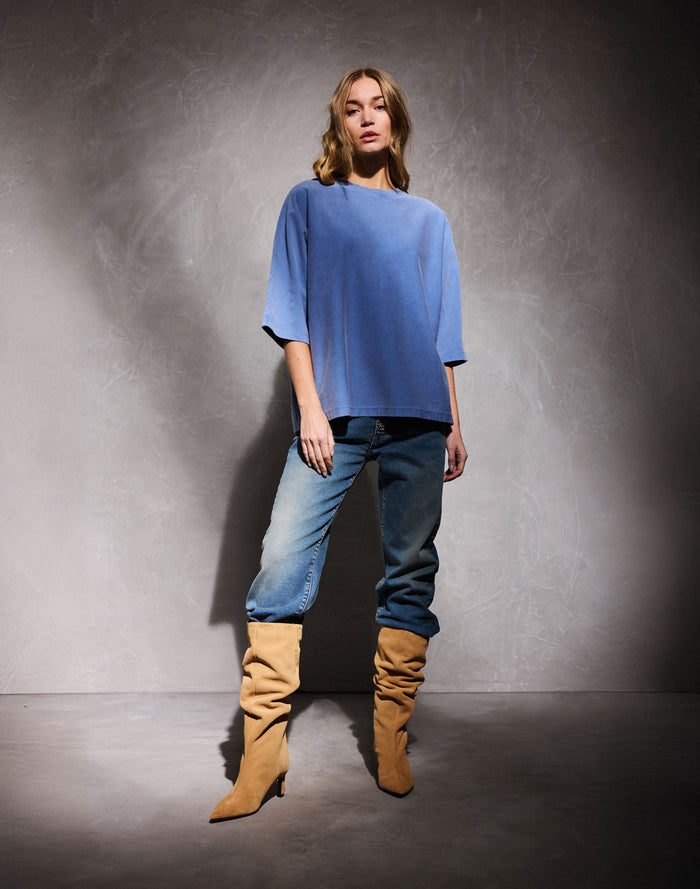 t-shirt billie blue PULLIN en coton