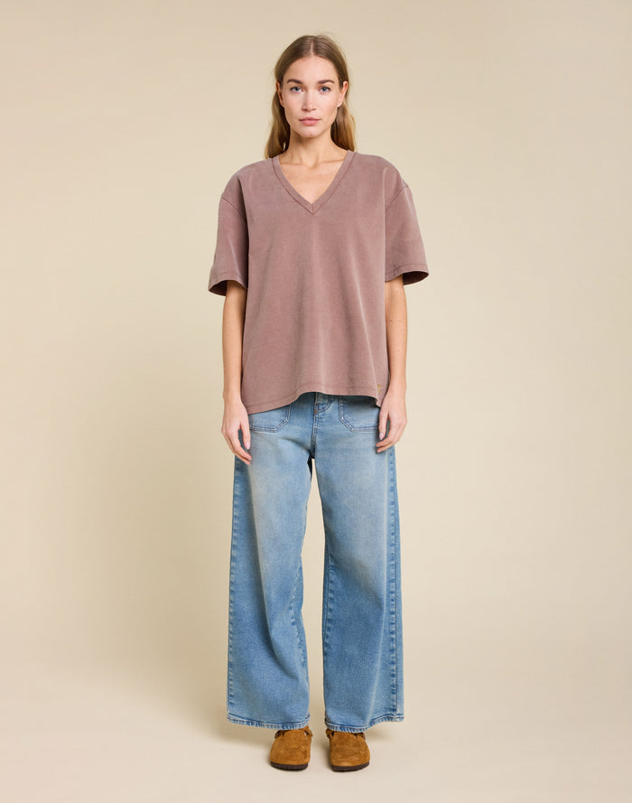t-shirt niko mocha PULLIN en coton