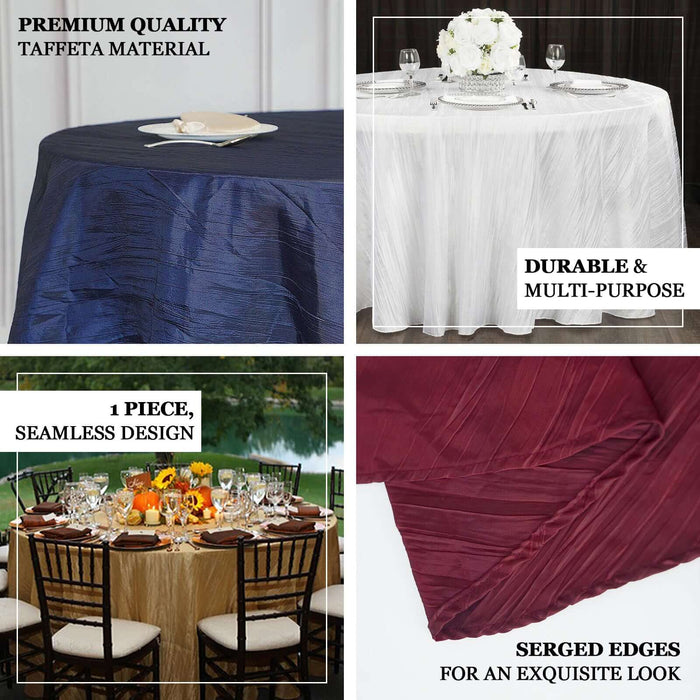 Premium quality taffeta tablecloth in various colors for elegant dining