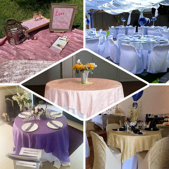 Colorful tablecloths for various event settings and decorations.