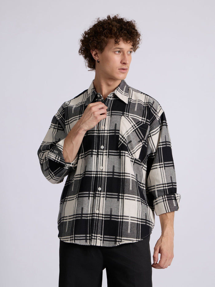 Men's Drop Shoulder Checks Shirt