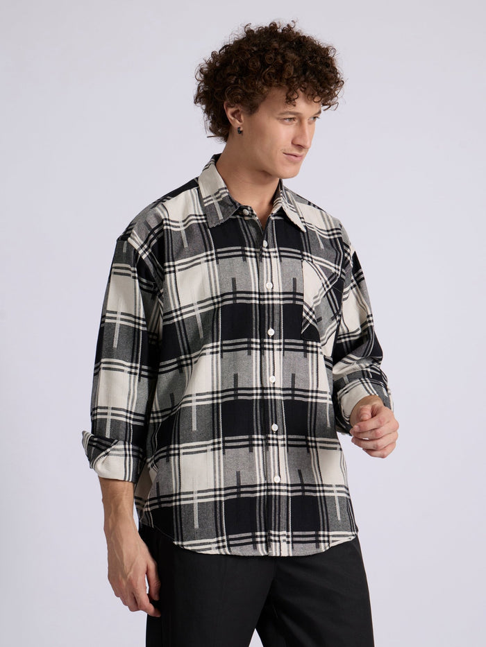 Men's Drop Shoulder Checks Shirt
