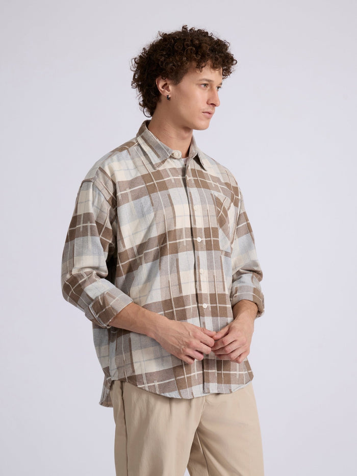 Men's Drop Shoulder Checks Shirt