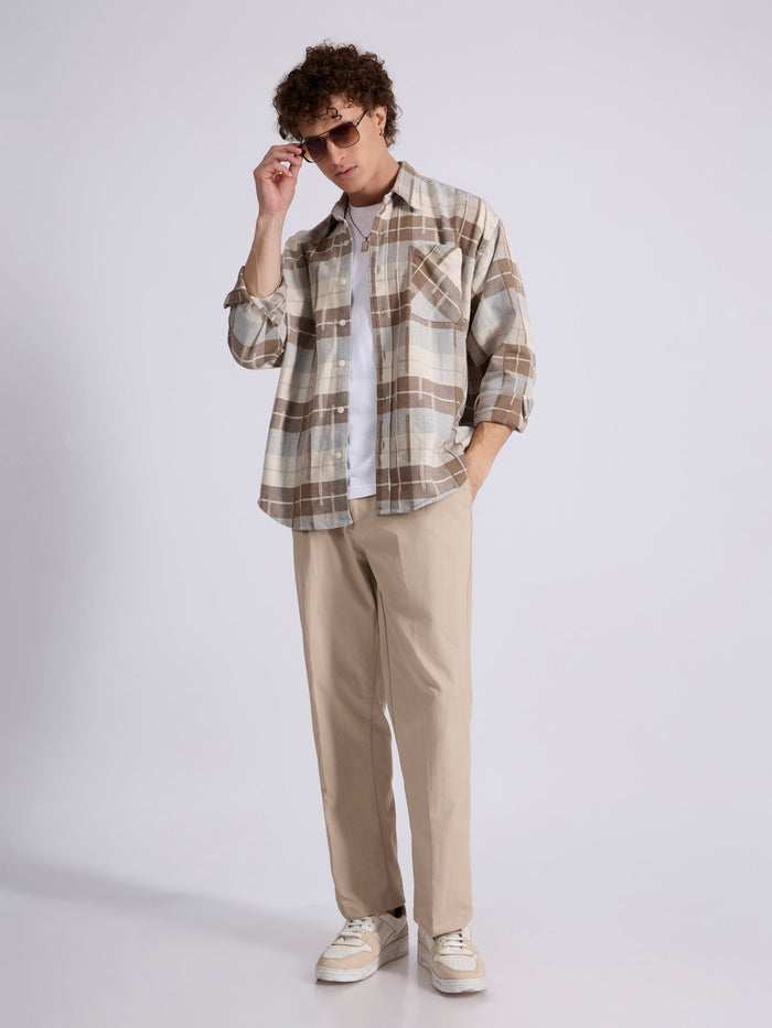 Men's Drop Shoulder Checks Shirt