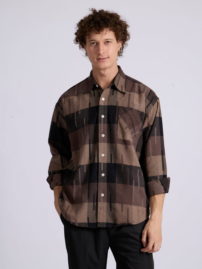 Men's Drop Shoulder Checks Shirt