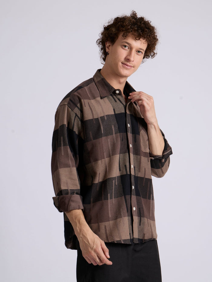 Men's Drop Shoulder Checks Shirt