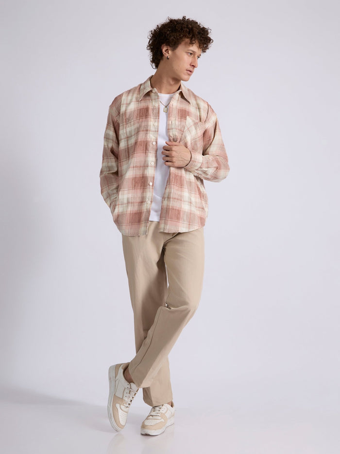 Men's Drop Shoulder Checks Shirt