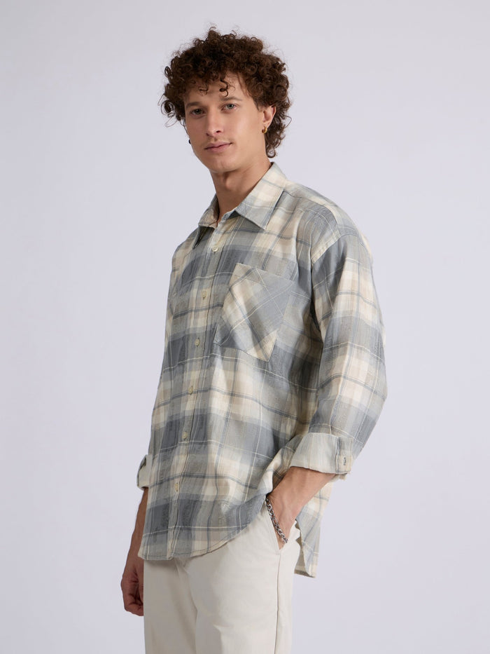Men's Drop Shoulder Checks Shirt
