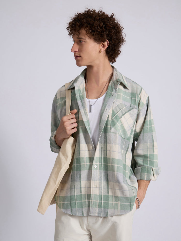 Men's Drop Shoulder Checks Shirt