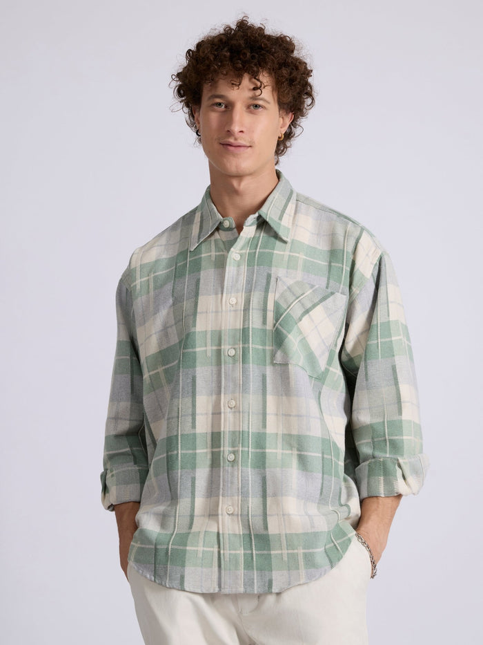 Men's Drop Shoulder Checks Shirt