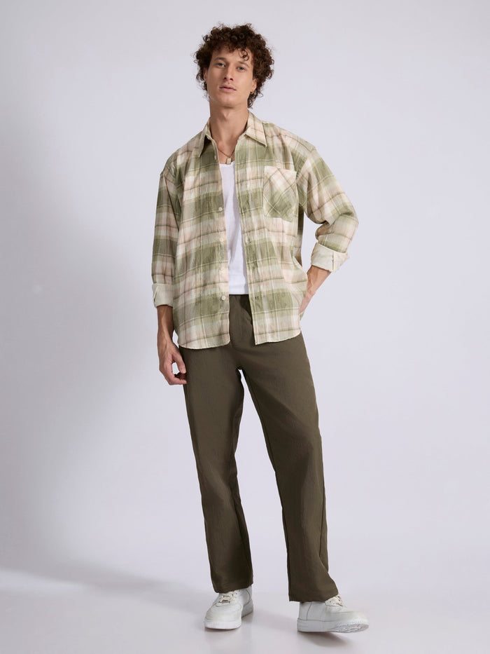 Men's Drop Shoulder Checks Shirt
