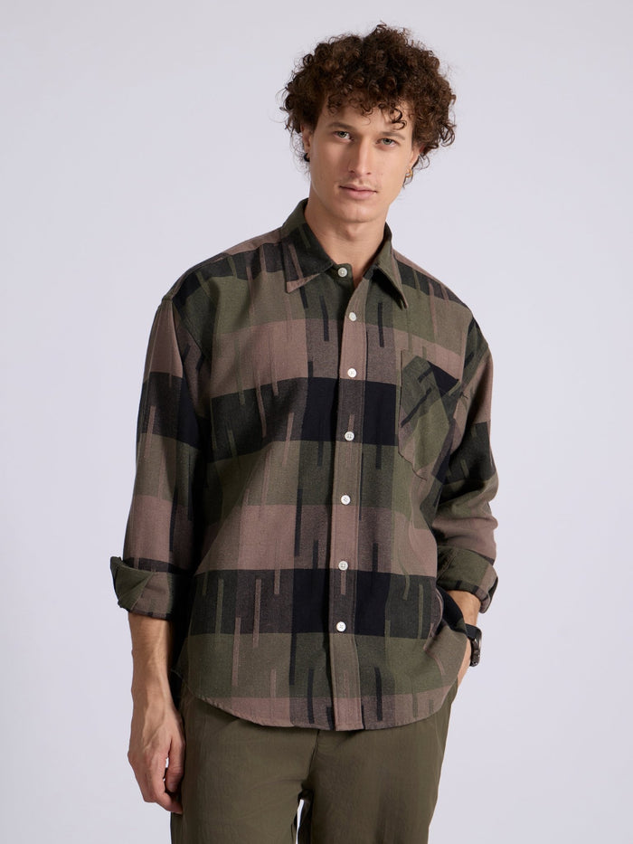 Men's Drop Shoulder Checks Shirt
