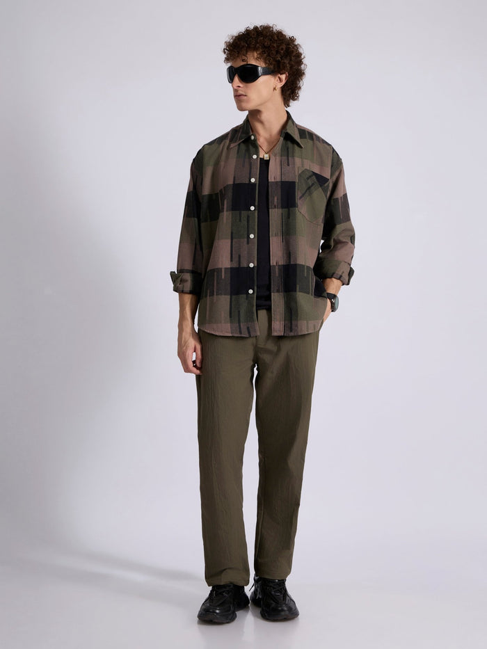 Men's Drop Shoulder Checks Shirt