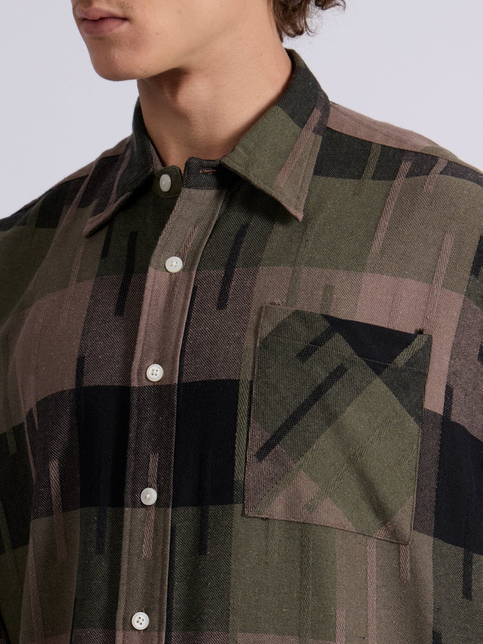 Men's Drop Shoulder Checks Shirt