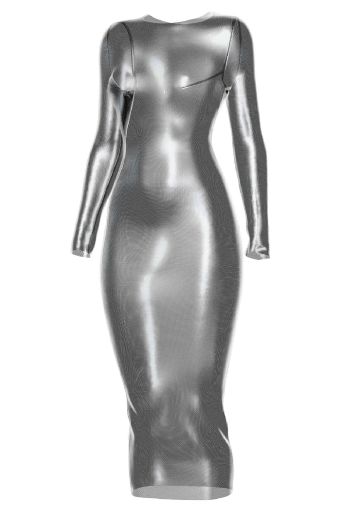 Tefia silver long dress - yesUndress